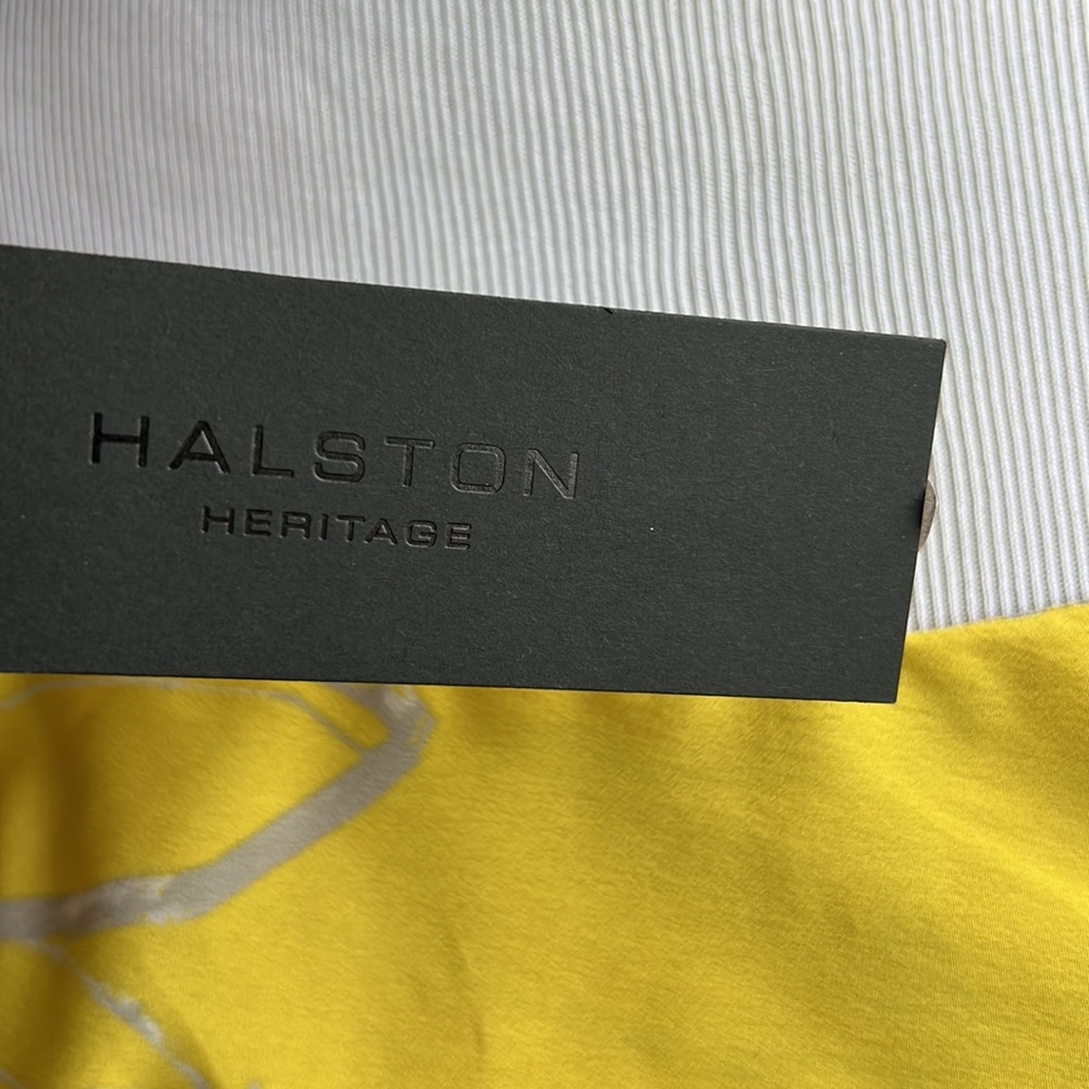 EUC Halston Heritage Popover Floral Print Sunshine Yellow Camisole Blouse - XL - Picture 16 of 17